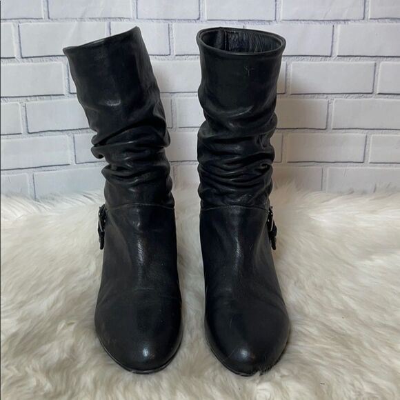 Stuart Weitzman Ruched Hidden Wedge Boots … - Picture 2 of 6